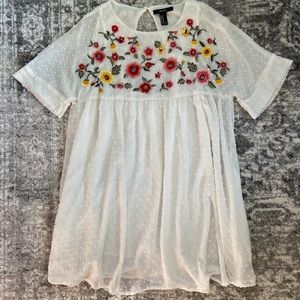 floral embroidered dress
